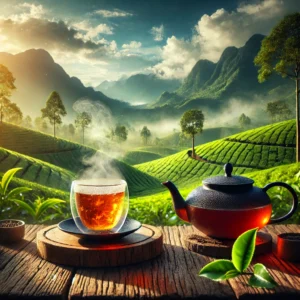 فنجان چای در باغ